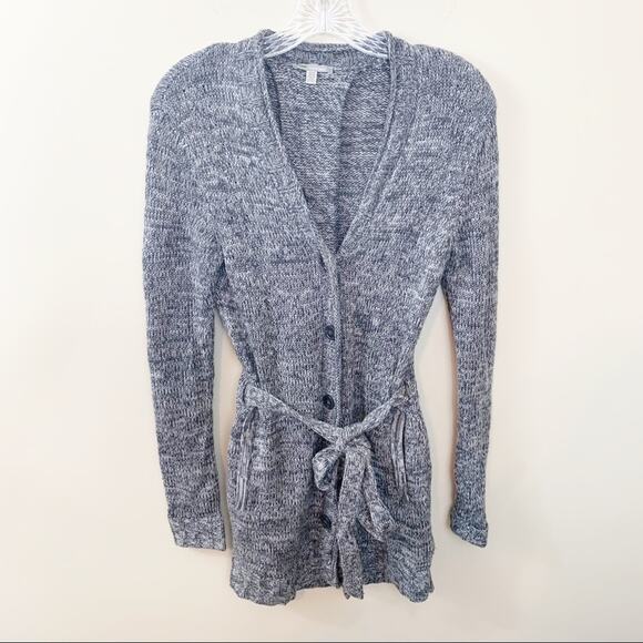 Horny Toad Marvelous Long Merino Wool Gray Long Sleeve Cardigan - Picture 2 of 6